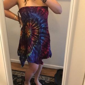 Tie dye hippie boho rainbow Cali Kind skirt dress